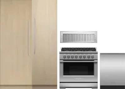 5 Piece Package Includes Refrigerator, Freezer, Range, Hood And Dishwasher